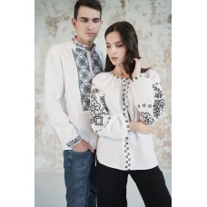 Embroidered Man&Woman Set "Lacy Dreams" white/black